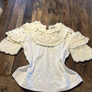 NWOT Sea NYC Cleo Crochet Detail T-shirt. (M)